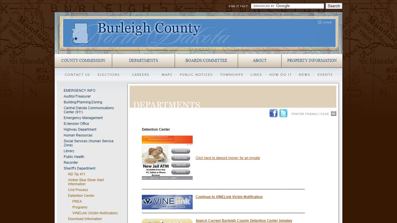 Burleigh County: Sheriff's Department : Detention Center